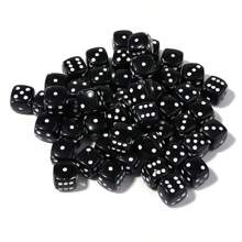 50pcs/Pack Acrylic Square Dice Beads, 8mm Cute Necklace Bracelet Phone Charm DIY Craft Accessories