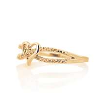 1pc Elegant Heart Rhinestone Decorative Ring, Suitable For Women's Daily Party Event Celebration, A Gift Valentines,Mom,Mother,Mother's Day,Gift - Gold - View 3