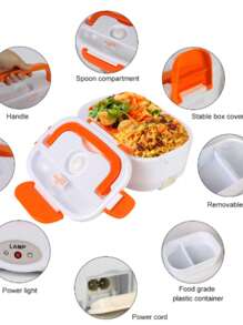 Portable Plastic Electric Lunch Box For Car 12V - 顏色隨機 - 查看 3