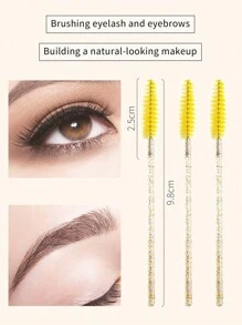Pincel Descartável Transparente Preto para Alongamento de Cílios, Pincel de Maquiagem para Cílios, Pincel Cosmético para Cílios, 20/50/100/200/300/400/450 peças