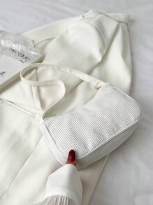 Plain Elegant Lightweight Shoulder Bag Suitable For Ladies Everyday Commute In Spring And Summer Valentines - White - View 1