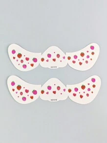 2 tờ hình xăm mặt trái cây hình dán chống thấm nước hình xăm tạm thời hình dán tàn nhang hình xăm mặt dễ thương ngọt ngào cho tiệc làm đẹp lễ hội nghệ thuật cơ thể trang trí trang điểm - Nhiều màu - Xem 4