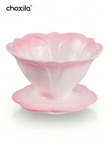 choxila 1pc Ceramic Lotus Flower Shaped Coffee Filter Cup, Suitable For V01 Filter Paper, Essential For Back To School Season - Lotus Ceramic Filter Cup - View 11