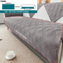 1pc Solid Color Waterproof Sofa Cover, Non-Slip Pet Sofa Protector, Sofa Slipcover, Home Decor For Bedroom, Office, Living Room (Sold Individually, Armrest And Backrest Need To Be Purchased Separately)