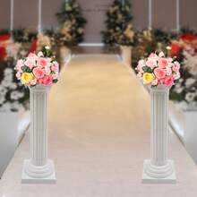 Wedding Roman Column, Wedding Landscaping Roman Pillar, Event Decorative Column Party Favors Room Decor Bride - White - View 1