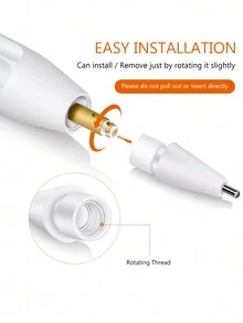 3 包尖头替换笔尖兼容 Apple Pencil 1 代和 2 代、Apple Pencil 1 代、笔尖兼容 Apple Pencil USB-C Apple Pencil iPad Pro Pencil 1 代和 2 代 - 彩色 - 查看 10