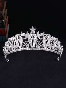 1 pieza Corona con calavera de rhinestones apta para Halloween y otros festivales - media corona - Ver 6