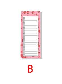 1 paquete/7 piezas Bloc de notas magnético grande para listas de la compra, listas de tareas pendientes y recordatorios - con respaldo magnético resistente, diseño de frutas, 50 hojas/paquete, mejor regalo - Multicolor - Ver 10