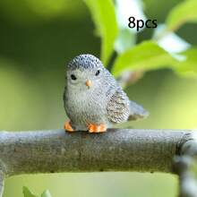 8pcs Phim hoạt hình dễ thương Chim Khu vườn cổ tích Ngon Phụ kiện Thu nhỏ Hình động vật Nhựa Thủ công mỹ nghệ Trang trí Đồ trang trí - Nhiều màu - Xem 22