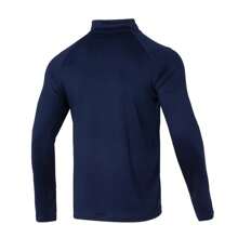 Under Armour Áo thun nam tay dài có khóa kéo nửa, đồ thể thao nhanh khô thoáng khí - màu xanh nước biển - Xem 2