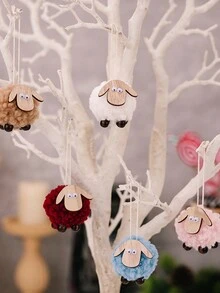 5 mặt dây chuyền hình cừu Giáng sinh lễ hội: Đồ trang trí treo bằng gỗ nỉ đáng yêu cho lễ kỷ niệm năm mới và mùa đông - Hoàn hảo để trang trí cây thông Noel, trang trí nhà cửa, trang trí nhà bếp, trang trí Halloween, trang trí phòng, trang trí Giáng sinh, trang trí tiệc, đồ thủ công trang trí, đồ trang trí bàn làm việc, đồ trang trí bàn, quà tặng tiệc, đồ trang trí Halloween, đồ trang trí Giáng sinh, quà tặng Halloween, quà tặng Giáng sinh. - Nhiều màu - Xem 4
