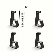 4pcs Video Game Console Horizontal Stand Compatible With PS4 / PS4 Slim / PS4 Pro - Black - View 3