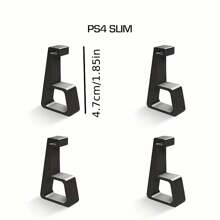 4pcs Video Game Console Horizontal Stand Compatible With PS4 / PS4 Slim / PS4 Pro - Black - View 2