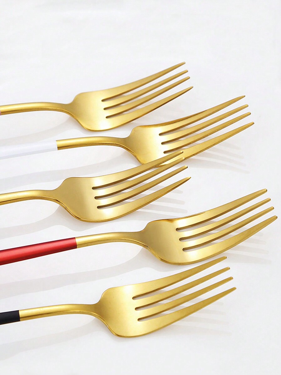 4/16/24/32pcs Portuguese Stainless Steel Cutlery Set, Steak Knife Fork