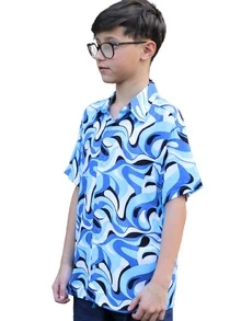 Young Boys Shirts - Blue - View 2