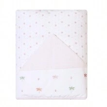Baby Plush Bath Towel With Soft Diaper Lining 90x70cm With Embroidered Hood - Chuồn chuồn hồng - Xem 1