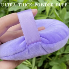 Extra Large Powder Puff, Velvet &  Ribbon Makeup Sponge For Setting Powder & Full Body Makeup - Multicolor - View 6