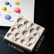 Silicone Fondant Mold For Cake Decoration - 1Pc Balloon Shape Gum Paste Mold, DIY Baking Tools, Chocolate Clay Casting, Lead-Free Material