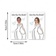 Bridal Shower Game Cards - Scratch Off Card For Wedding Party - "Who's The Bride" - White - View 2