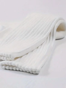 6 Pairs/12 Pairs/18 Pairs 30 Pairs/40 Pairs Black And White Thick Men's Winter Socks, Fashionable, Casual, Comfortable, Odor Proof, Outdoor Sports, Running, Fitness, Compression Knee Socks, Business Leisure Vacation Black And White High Tube Socks