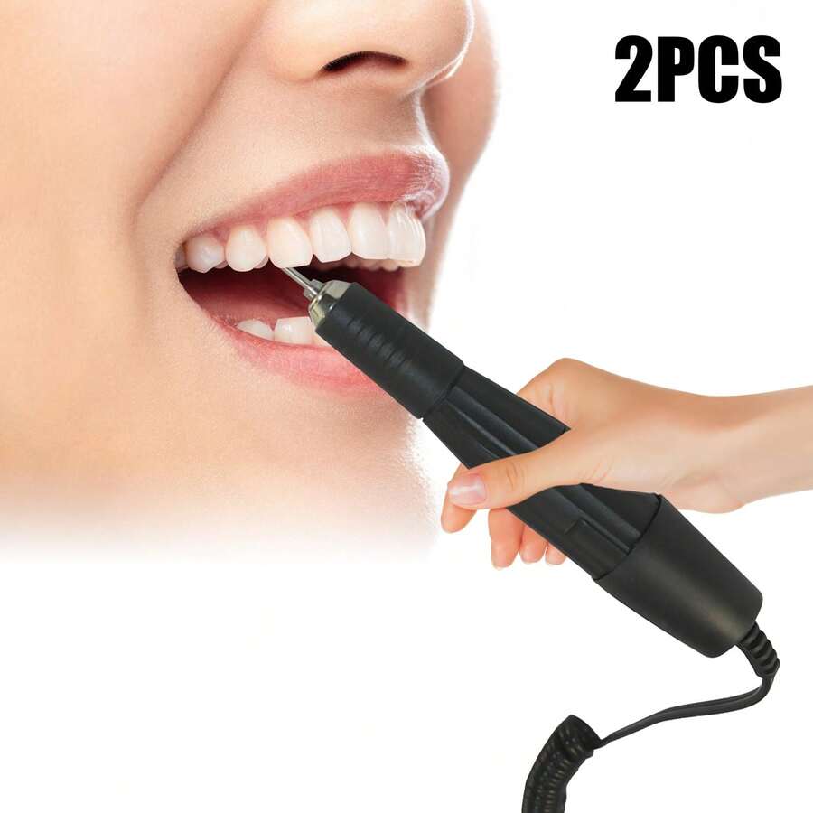 PLS 35K RPM Marathon Type Electric Micromotor Polisher Motor Polishing Handpiece Set Of 2 - Black - View 1