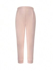 Fashionable Full Zip Front & Back Letter Print Loose Fit Long Women's Tracksuit