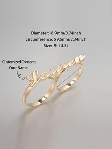 Nhẫn đôi theo phong cách Châu Âu khắc tên đơn cá nhân, quà tặng cho Ngày của Cha, Ngày của Mẹ, Ngày lễ tình nhân, Sinh nhật, Kỷ niệm, Bạn bè, Tốt nghiệp, Giáng sinh, Quà tặng gia đình cao cấp - Hộp quà giáng sinh màu đỏ - Xem 3