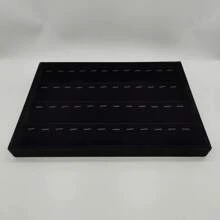 1個35*24cm珠寶展示盤戒指收納盒,珠寶盤耳環項鍊手鐲展示架