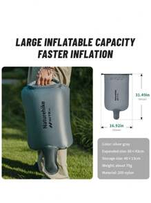 Naturehike Materassino gonfiabile ultraleggero 4.6" per campeggio, tappetino da letto per tutte le stagioni - Multicolore - Visualizzare 14