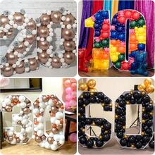 1 件 3D 数字 KT 板生日派对气球框架、生日周年装饰、求婚装饰、婚礼庆祝氛围装饰 - 彩色 - 查看 4