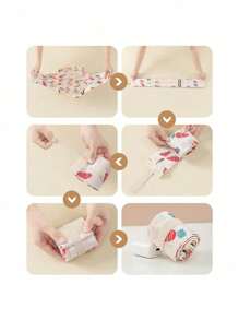 1 个可折叠购物袋，单肩便携式超市购物袋 - 彩色 - 查看 3