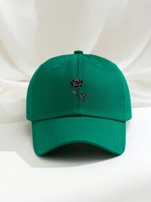 1 chiếc mũ bóng chày in hoa hồng, mũ chơi golf thoáng khí có thể điều chỉnh dành cho nữ, mũ chống nắng vành cong thời trang mùa hè cho cả nam và nữ ngày lễ tình nhân - in - Xem 3