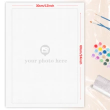 [Personalizzato] 1 pezzo Grande Pittura personalizzata per numero di Natale Foto personalizzata Quadro dipinto a mano per numero Disegno su tela Kit decorazione casa 24 colori - Multicolore - Visualizzare 2