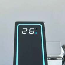 Galvanized Wash Basin Faucet, Wash Basin Faucet With LED Digital Display, Modern Wash Basin Faucet For The Bathroom - Silver - View 6