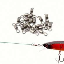 250pcs/Box 5 Sizes Fishing Swivel Snap Clips, American Style Swivels Connectors Fishing Tackle Accessories - Multicolor - View 3