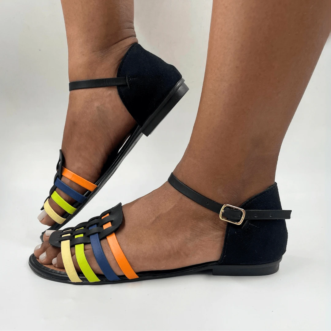 Women Flat Sandals - màu đen - Xem 1