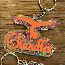 1pc- Custom Pink Acrylic Name Keychain, Back To School Bag Tag,3D ID Double Layer Backbag Personalized Letter Keyring, Cute Charm With Golden/Silvery/Rose Golden Hardware, Ideal For Back-To-School Gift As Halloween And Christmas