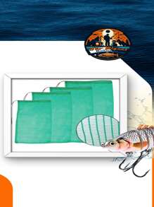 Saco de Pesca Sambura Covo para peixe Tipo Sacola de Nylon Tamanho1 - Verde - Visão 4