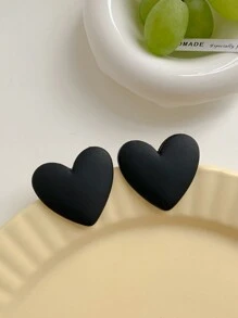 1 Pair Fashion Classic Geometric Heart Shaped Acrylic Stud Earrings, Casual Style Valentines - Red - View 4