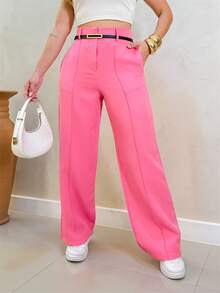 Palazzo Pants /ALFATIRIA/WITH BELT/DD025 - Hồng - Xem 3