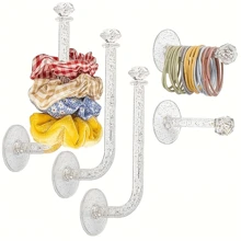 1 pieza/2 piezas/3 piezas/5 piezas Estante de almacenamiento de joyas, Organizador montado en la pared, Estante colgante para pulseras, Estante para pinzas sin marcas en el cabello, Soporte para diademas, Ganchos para baño, Ganchos sin daños, Soporte para llaves, Decoración de pared, Estante de almacenamiento montado en la pared, Ideal para colgar collares, joyas, pulseras, accesorios de baño, fiesta de revelación de género, perfecto para cumpleaños, bodas, fiestas, el regalo perfecto para colegas, amigos y familiares, de vuelta a la escuela