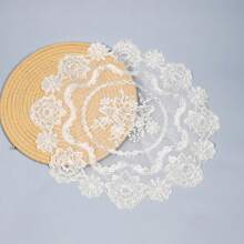 1pc Lace Embroidered Table Placemat, Decor Pad For Furniture, Photography Prop - Multicolor - View 14