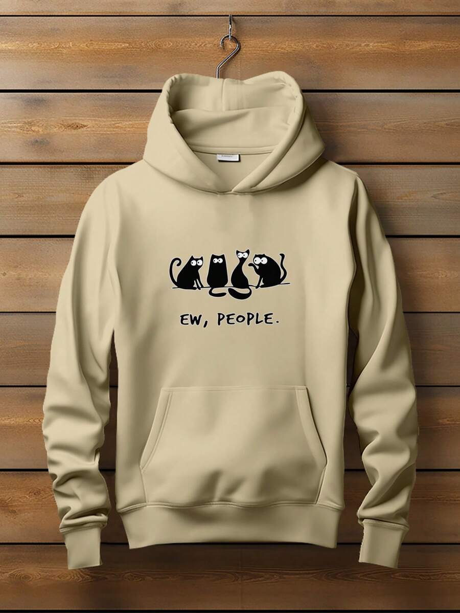 Cute Cat Minimalist  2500 GEEK FLUX Kitten Sweatshirt - 卡其色 - 查看 1