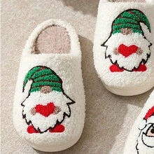 Zapatillas térmicas cálidas para mujer, nuevos modelos, zapatillas térmicas antideslizantes para interiores y hogar, estilo de pareja, invierno - sombrero verde - Ver 3