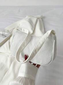 Plain Elegant Lightweight Shoulder Bag Suitable For Ladies Everyday Commute In Spring And Summer Valentines - White - View 5