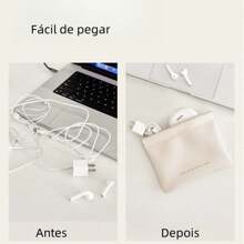 Toiletry Bag Pouch Personal Object Holder Women Men With Waterproof Magnetic Closure - Beige - View 4