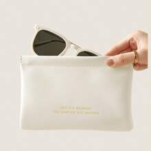Toiletry Bag Pouch Personal Object Holder Women Men With Waterproof Magnetic Closure - Beige - View 6