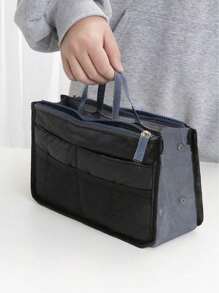 Small Size Portable Purse Insert Storage Bag, Versatile Travel Organizer Bag Insert Cosmetic Bag With Multi-Pockets Gifts For Women Winter Tote Bag Organizer