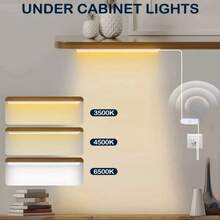 1 件 LED 橱柜下照明，7.87/11.8/15.7/19.68 英寸 LED 灯带，白色 6000K 暖白色 3000K USB LED 灯，小型薄型 LED 柜台照明，适用于厨房/房间/书架/桌子/展示柜 - 5V USB款 - 查看 9