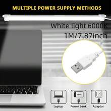 1 件 LED 橱柜下照明，7.87/11.8/15.7/19.68 英寸 LED 灯带，白色 6000K 暖白色 3000K USB LED 灯，小型薄型 LED 柜台照明，适用于厨房/房间/书架/桌子/展示柜 - 5V USB款 - 查看 8